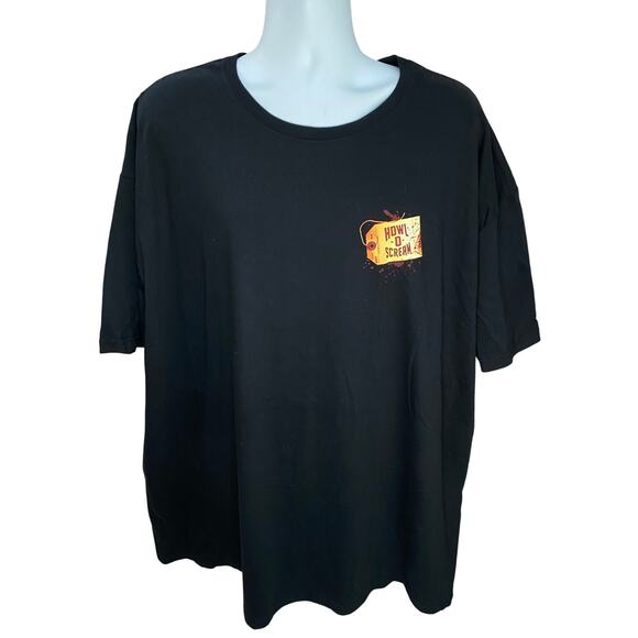 SeaWorld Howl-O-Scream 4XL – Horror Collage Graphic T-Shirt – Black - Picture 3 of 10